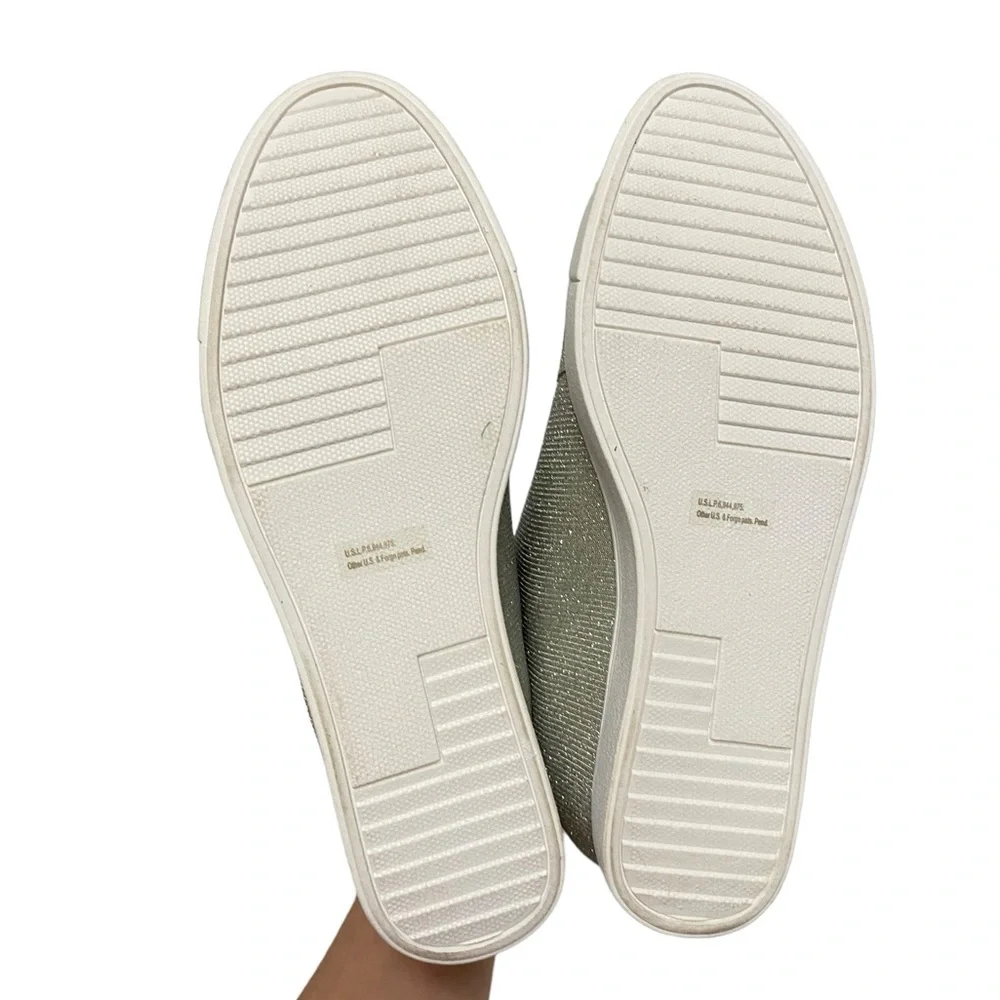 Juicy Couture Joanz Wedge Sneakers Spring Summer Casual Ankle Boots‎ Silver 9